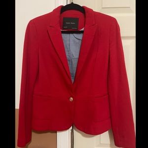 Zara Basic Women’s Red Lightweight Causal Jacket Blazer Size Medium